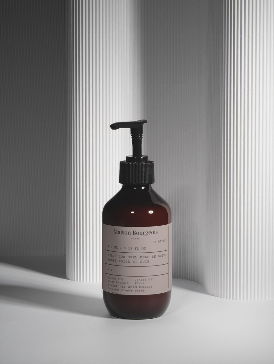 Le Rituel - Sérum corporel peau de soie, ambre boisé et cuir